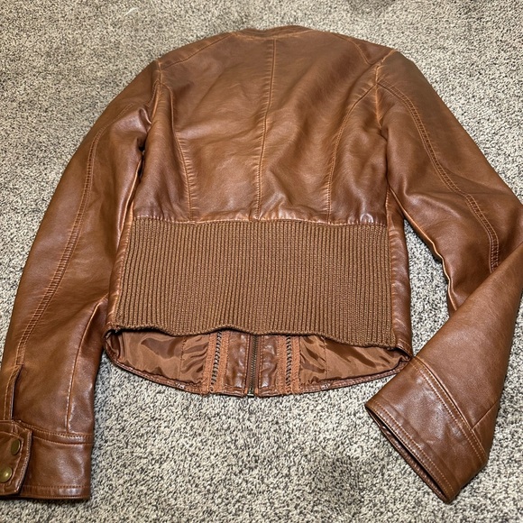 Maurices Tan Leather Jacket for Women XS - Picture 4 of 7